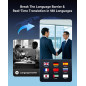 Real-Time AI Translation Earbuds, 188 Languages, Bluetooth 6.1, Open Ear LCD Touch, Travel & Meeting Translator