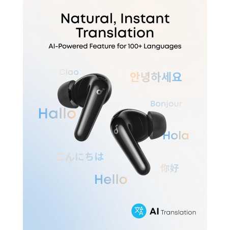 Soundcore P31i by Anker – Écouteurs sans fil Bluetooth, ANC adaptatif, Hi-Res, 50H, Traduction, IP55 Noir