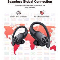 PocBuds Wireless Bluetooth Earbuds with 80hrs Playtime, Wireless Charging, IPX7 Waterproof, Deep Bass - Black