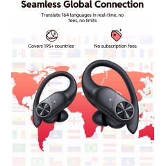 PocBuds Wireless Bluetooth Earbuds with 80hrs Playtime, Wireless Charging, IPX7 Waterproof, Deep Bass - Black