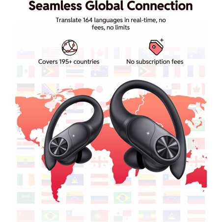 PocBuds Wireless Bluetooth Earbuds with 80hrs Playtime, Wireless Charging, IPX7 Waterproof, Deep Bass - Black