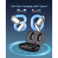 Écouteurs Traduction IA Temps Réel 144 Langues, Casque Traduction pour iPhone Android avec Étui Charge