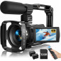 Caméra Vidéo 8K 88MP 18X Zoom Wifi Vlogging 2025 avec Micro, Carte 32G, Stabilisation 6-Axes, Vision Nuit IR Caméra Vidéo 8K 88MP 18X Zoom Wifi Vlogging 2025 avec Micro, Carte 32G, Stabilisation 6-Axes, Vision Nuit IR