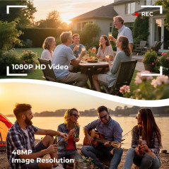 1080P Digital Camcorder with 18X Zoom, Fill Light & 3 Rotatable Screen