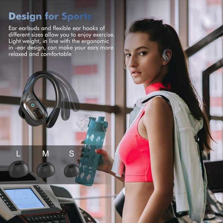 Écouteurs sans fil Bluetooth IPX7, 75h autonomie, ANC, écran LED, parfaits sport/cours Écouteurs sans fil Bluetooth IPX7, 75h autonomie, ANC, écran LED, parfaits sport/cours