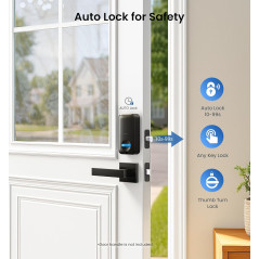 Veise KS02A Fingerprint Keyless Door Lock – Auto Lock, Biometric Keypad