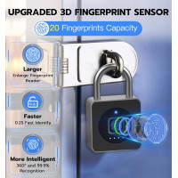 Cadenas Biométrique eLinkSmart Bluetooth - Sans Clé, Étanche
