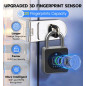 eLinkSmart Cadenas Biométrique Sans Clé, Bluetooth, Résistant Intempéries pour Casier Gym, Clôture, Extérieur eLinkSmart Cadenas Biométrique Sans Clé, Bluetooth, Résistant Intempéries pour Casier Gym, Clôture, Extérieur