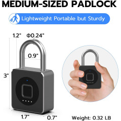 eLinkSmart Keyless Biometric Fingerprint Gym Locker Lock - Weatherproof