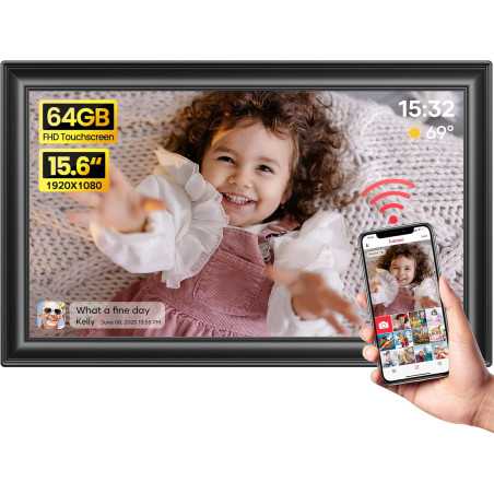 Cadre Photo Numérique 64GB 15.6 WiFi FHD IPS Tactile