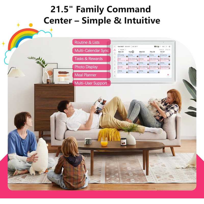 Calendrier Digital 21,5 Full HD Tactile – Planificateur Familial