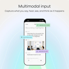 Plaud NotePin S AI Voice Recorder - Wearable Notetaker, 112 Languages