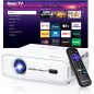 Projecteur Intelligent Aurzen Roku TV 1080P FHD Wifi Bluetooth, Audio Dolby, Auto Focus, Portable Blanc Projecteur Intelligent Aurzen Roku TV 1080P FHD Wifi Bluetooth, Audio Dolby, Auto Focus, Portable Blanc