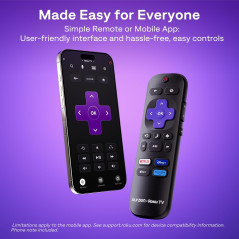 Projecteur Smart Roku Aurzen 1080P FHD WiFi Bluetooth Blanc