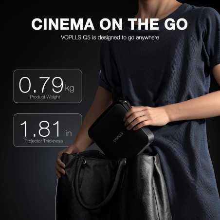 Mini Vidéoprojecteur Intelligent 1080P WiFi Bluetooth Auto Focus Portable Ultra-Mince 1,81 4K Support