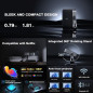VOPLLS 1.81 Thinnest Smart Mini Projector 1080P WiFi Bluetooth Auto Focus Keystone 4K Support