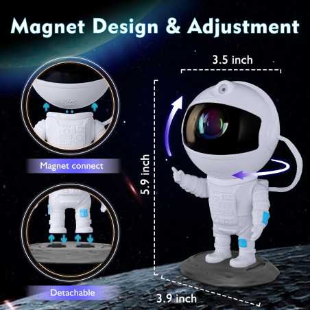 Projecteur Astronaute Galaxy LED 8 Couleurs avec Télécommande - Décor Enfants & Cadeau Fête