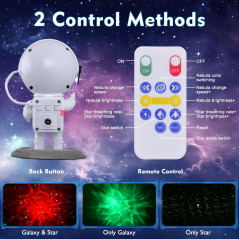 Astronaut Galaxy Projector with 8 Colors LED & Remote – Kids Room Decor