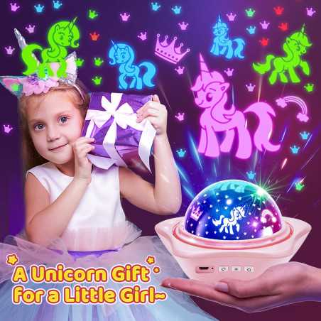 Onefire Girls Toys: 6-Film Unicorn Light Projector for Ages 4-6