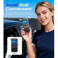 Alcoomètre Numérique Portable avec Écran LCD, 10 Embouts, Testeur d'Alcool pour Usage Domestique et Fêtes