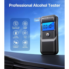 Portable Alcohol Breathalyzer with LCD Display – Includes 10 Mouthpieces