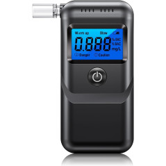 Portable Alcohol Breathalyzer with LCD Display – Includes 10 Mouthpieces