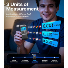 Alcoomètre Numérique Portable avec Écran LCD + 10 Embouts