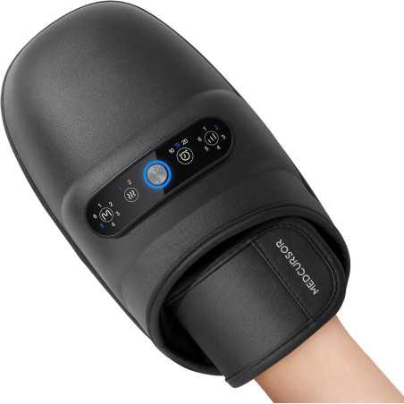 Medcursor Masseur de Main Rechargeable avec Chaleur et Compression - Soulagement Douleur Poignet et Doigts