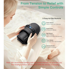 Medcursor Hand Massager with Heat & Compression for Pain Relief