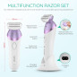 VOYOR 4-in-1 Women's Electric Bikini Trimmer & Foil Shaver with 4 Heads, Massage, Cleansing, 2 Speeds - Purple VOYOR 4-in-1 Women's Electric Bikini Trimmer & Foil Shaver with 4 Heads, Massage, Cleansing, 2 Speeds - Purple