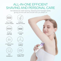 Rasoir Électrique VOYOR 4-en-1 pour Femme - Bikini & Corps