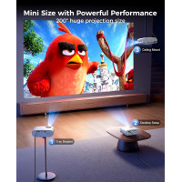 ELEPHAS Mini Projector 7000L – Portable 1080P HD for iPhone & Android