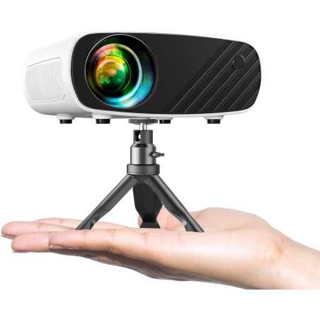 ELEPHAS Mini Projector 7000L, Portable 1080P HD Movie Projector with 200 Screen, Sync for iPhone/Android/TV/HDMI/USB