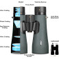 12x50 UHD High-Powered Binoculars with Phone Adapter, Lightweight, IPX7 Waterproof, BAK4 Prism for Hunting & Birdwatching 12x50 UHD High-Powered Binoculars with Phone Adapter, Lightweight, IPX7 Waterproof, BAK4 Prism for Hunting & Birdwatching