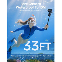 4K Mini Body Action Camera with WiFi, 64GB, Waterproof & Magnetic