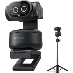 EMEET PIXY 4K AI PTZ Camera with Dual Cameras, Tripod & AI Tracking