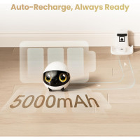Enabot EBO Air 2S FamilyBot: Caméra robot domestique 2.5K, vision nuit, auto-recharge, batterie longue durée