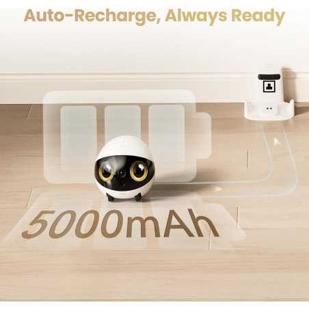 Enabot EBO Air 2S FamilyBot: Caméra robot domestique 2.5K, vision nuit, auto-recharge, batterie longue durée