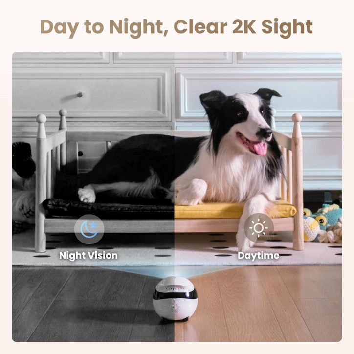Enabot EBO Air 2 FamilyBot 2K Indoor Security Robot Camera with Night Vision, 2-Way Talk, Auto-Recharge (Dove White) Enabot EBO Air 2 FamilyBot 2K Indoor Security Robot Camera with Night Vision, 2-Way Talk, Auto-Recharge (Dove White)