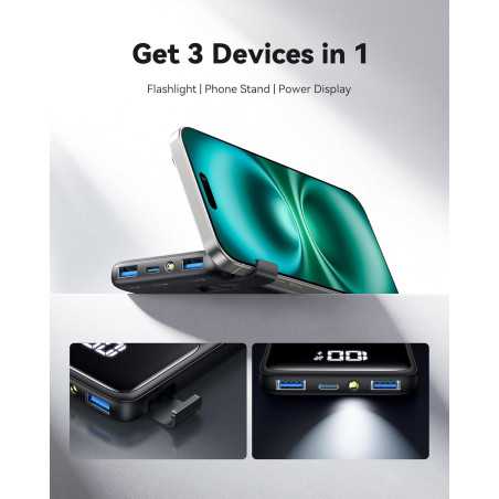 INIU 10000mAh Slim Fast Charging Power Bank, 22.5W PD3.0 USB-C Portable Charger for iPhone, Samsung, Google, iPad