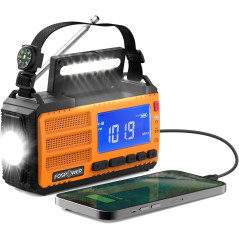 Radio Météo d'Urgence FosPower NOAA avec Batterie Portable 37000mWh