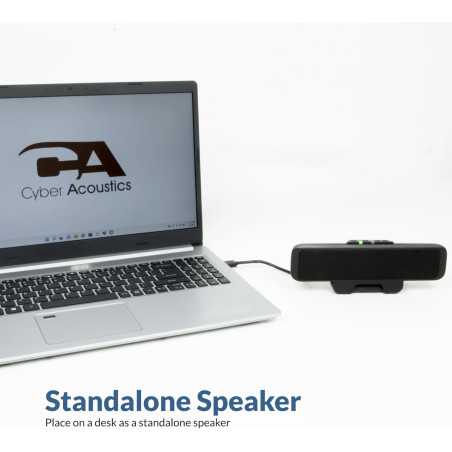 Cyber Acoustics CA-2890 USB Speaker Bar – Stereo, Clamp-On, USB Powered