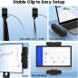 Haut-parleurs Cirqon pour PC, volume facile, pince robuste, design compact, alimentation USB/USB-C (Noir) Haut-parleurs Cirqon pour PC, volume facile, pince robuste, design compact, alimentation USB/USB-C (Noir)