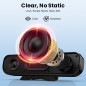 Cirqon Black Desktop Computer Speakers with Volume Knob, Sturdy Clamp, Compact Design, USB/USB-C Powered