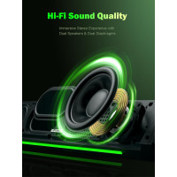 BLUEDEE Bluetooth 5.0 PC Speakers – HiFi Soundbar with USB/USB-C