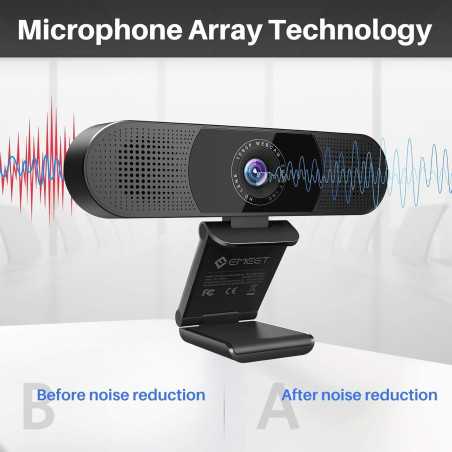 EMEET C980 PRO 3-in-1 1080P Webcam with Mic, Speakers, 60°-98° Wide Angle, Noise Cancel, Low Light, USB