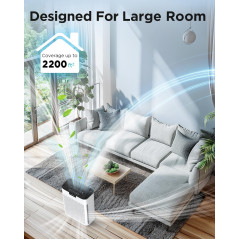 MOOKA H13 HEPA Air Purifier for Large Rooms 2200 Ft² with Washable Filters