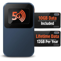 Solis Edge – Hotspot 5G avec données illimitées à vie (12GB/an) + 10GB global, WiFi 140+ pays, 300+ opérateurs