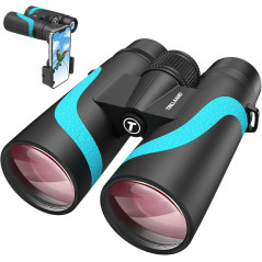 Jumelles 15x55 UHD Étanches avec Adaptateur Téléphone Bleues