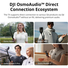 DJI Mic Mini Wireless Lavalier for iPhone 17/16/15 & Android – 300m Range